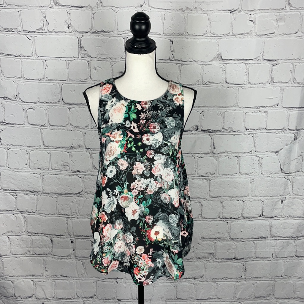 Nwot Anthropologie Leith Floral Tank Top Sz S